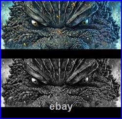 B/W + Color Godzilla Minus One Edmiston Eyes Without A Face 24x 10 1/4 GxG