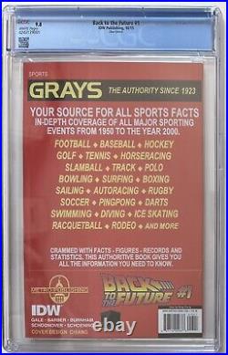 Back to the Future 1 Zbox Variant CGC 9.8 Grays Sports Almanac 2015 IDW Comic