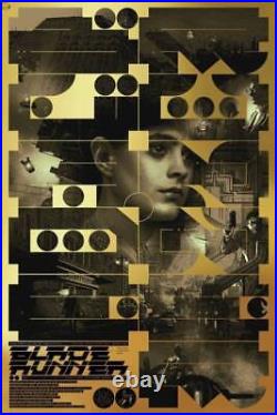 Blade Runner (Gold Variant) by Krzysztof Domaradzki xx/60 Screen Print Movie Art