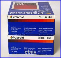 C11007 Two Polaroid 669 Polacolor Film SEALED BOXES 40 Prints Expired 9/2003