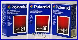 C11008 Three Polaroid 669 Polacolor Film SEALED BOXES -60 Prints Expired 9/2003