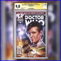 CGC 9.8 SS Doctor Who The Eleventh Doctor Year Two #1 signed by Matt Smith