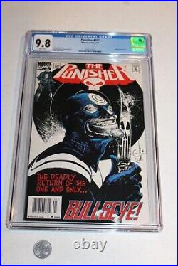 CGC 9.8 WP Punisher 102 Newsstand VARIANT Bullseye Cover Teran Art Classic Key