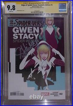 CGC SS 9.8 Edge of Spider-Verse Facsimile Edition #2 signed by Hailee Steinfeld