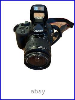 Canon EOS 100D 18.0 MP Digital SLR Camera Black Kit with EF-S 18-55mm + Case