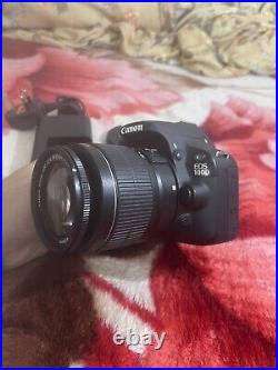 Canon EOS 100D 18.0 MP Digital SLR Camera -Black Kit with EF-S 18-55mm iii MINT