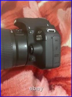 Canon EOS 100D 18.0 MP Digital SLR Camera -Black Kit with EF-S 18-55mm iii MINT