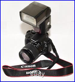 Canon EOS 100D DSLR + 18-55mm Lens + flash + remote + filters + bag. Nice set