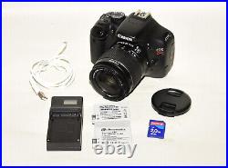 Canon EOS 550D /X4 Digital SLR Camera + EF-S 18-55mm Lens +2x battery + mem card