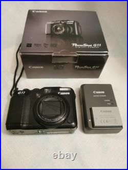 Canon PowerShot G11 10MP Compact Digital Camera Black Box, SD Card And battery
