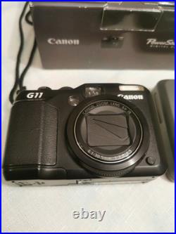 Canon PowerShot G11 10MP Compact Digital Camera Black Box, SD Card And battery