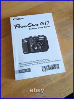 Canon PowerShot G11 10.0MP Digital Camera Black With Charger & Manual
