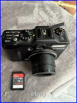 Canon PowerShot G9 12.1MP Digital Camera Black, Lowpro Case, charger, 2 batteries