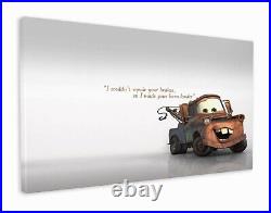 Cars Movie Quote Beautiful Quality Handmade Wall Art Canvas Prints