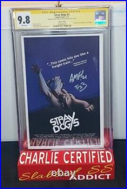 Cgc Ss 9.8 Stray Dogs #2 3rd Print Signed Horror Movie Homage Evil Dead