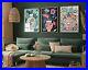 Colourful_Drawings_of_Plants_in_Vases_Set_of_Three_Art_Prints_Red_and_Pink_01_yyp