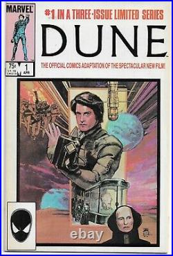 DUNE The Official Film Adaptation Nos. 1 + 2 + 3 (Apr Jun 1985) Complete Set