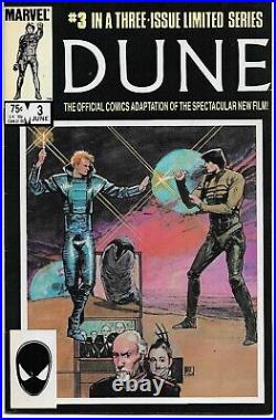 DUNE The Official Film Adaptation Nos. 1 + 2 + 3 (Apr Jun 1985) Complete Set