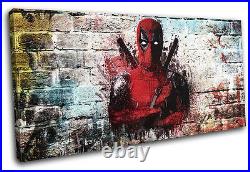 Deadpool Grafitti Urban Movie Greats SINGLE CANVAS WALL ART Picture Print