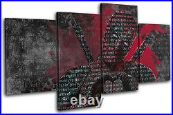 Deadpool Grunge Abstract Movie Greats MULTI CANVAS WALL ART Picture Print