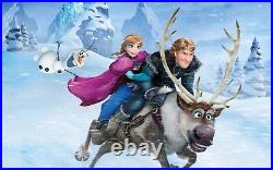 Disney Frozen Anna Olaf Children Bedroom Tv Movie Canvas Picture Wall Art Print