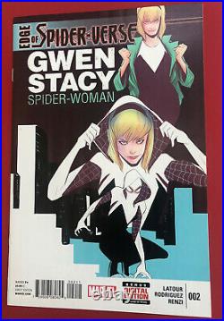Edge Of Spider-Verse #1,2,3,5 1st Print 2014 1st Ever Spider Gwen Stacey Marvel