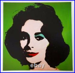 Elizabeth Taylor lithograph Liz (green) by Andy Warhol. Exclusive Warhol POP Art