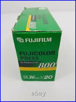 Fuji Fujicolor Press Pro ISO 800 20 Rolls 35mm Film 36 Exp Color Print Expired