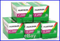 Fuji Fujicolour C200 35mm 36exp 5 Rolls Cheap Colour Print Film Exp Date 11/2021