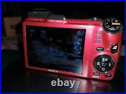 Fujifilm FinePix F Series F600EXR 16.0MP Digital Camera Red