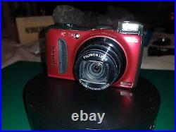 Fujifilm FinePix F Series F600EXR 16.0MP Digital Camera Red