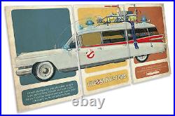 Ghostbusters Ecto-1 Car Film Movie TREBLE CANVAS WALL ART Picture Print