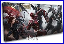 Iron Man Captain America Movie Greats SINGLE CANVAS WALL ART Picture Print