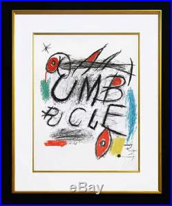 Joan Miro Hand Signed Print Color Lithograph Poster for the film Umbracle 1973