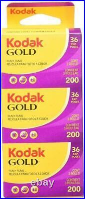 Kodak GOLD 200 Color Negative Film ISO 200 35mm Roll Film 36 Exposures 10 Pack