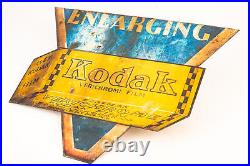 Kodak Verichrome Film Porcelain Enamel Sign Developing Printing Enlarging V27