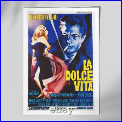 La Dolce Vita Movie Poster Full Colour Wall Art Print, Vintage Style