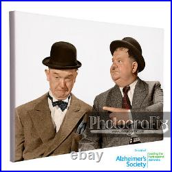 Laurel & Hardy Colourised Photo Canvas Stan & Ollie Colour Colorized