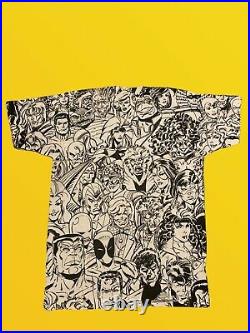 Marvel 1990s Shirt Vintage X Men Mega Print Size L Black/White Deadstock