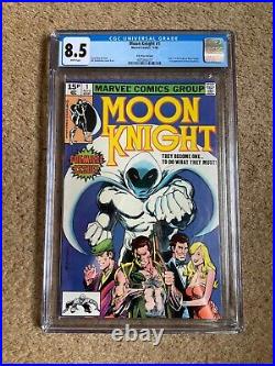 Marvel Moon Knight #1 (1st Print) 1980 CGC Graded 8.5, Key 1st Issue, 1st Konshu