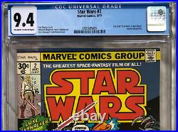 Marvel =Star Wars=#2 CGC 9.4 1st Obi-Wan Kenobi, Han Solo & Chewbacca 1977