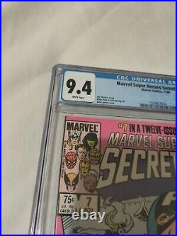 Marvel Superheroes Secret Wars 7 Cgc 9.4 White Pages. Marvel Comics New Movie