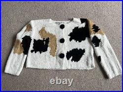 Michael Simon S M L Cow Sweater Cardigan Fran Drescher The Nanny Mothers day