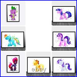 My little pony movie children's kids bedroom poster prints A2 A3 A4 8x10 inches