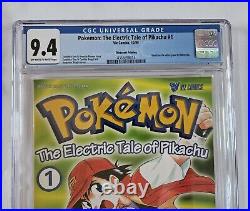 Pokemon, Electric Tale Of Pikachu #1 CGC 9.4, OFF WHITE/WHITE Pages (1999)