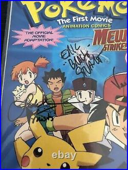 Pokemon comic The First Movie Mewtwo strikes back #1, 3 actor signed cert, Rare