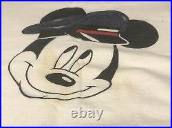 Rare Vintage 90s DISNEY Mickey Mouse Daffy Anchors & Ropes All Over Print Shirt