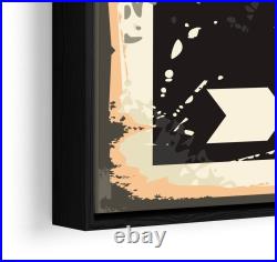 Retro Cinema Room Sign CANVAS FLOATER FRAME Wall Art Print Picture