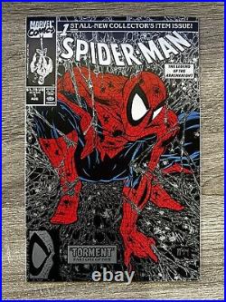 SPIDER-MAN #1 SILVER Edition Blue Lizard Error Variant Marvel Comics 1990 NM