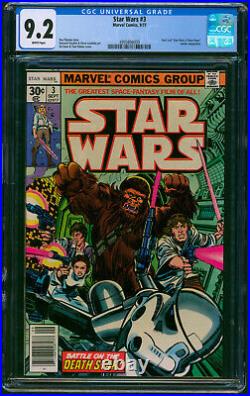 STAR WARS #3 1977 CGC 9.2 White Pages A New Hope Part 3 First Printing Key Issue